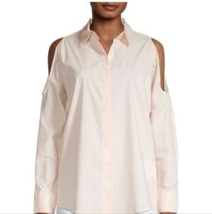 Elegant Blush Cold Shoulder Women's Top